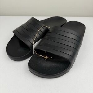 Adidas Adilette Cloudfoam Aqua Slides Mens Sz 9 Color Core Black (F35550) NWT